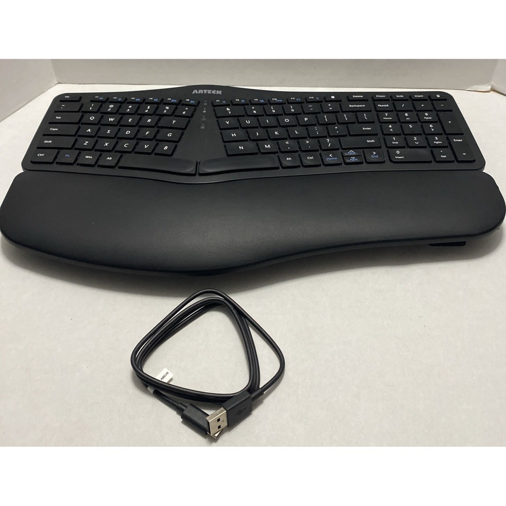 Arteck HW315 Ergo Keyboard W/USB to "C" CABLE Included.  DOESN'T INCLUDE DONGLE